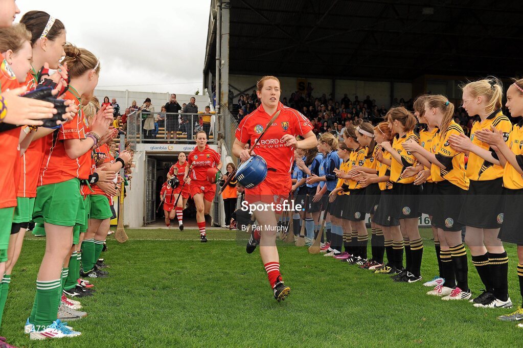 13 August 2011; The Cork players make their way onto the pitch. All-Ireland Senior Camogie Championship Semi-Final in association with RTE Sport, Cork v Wexford, Nowlan Park, Kilkenny. Picture credit: Pat Murphy / SPORTSFILE