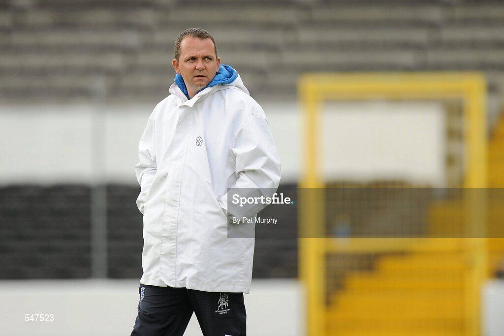 13 August 2011; Waterford hurling manager Davy Fitzgerald who was an umpire at the game. All-Ireland Senior Camogie Championship Semi-Final in association with RTE Sport, Cork v Wexford, Nowlan Park, Kilkenny. Picture credit: Pat Murphy / SPORTSFILE