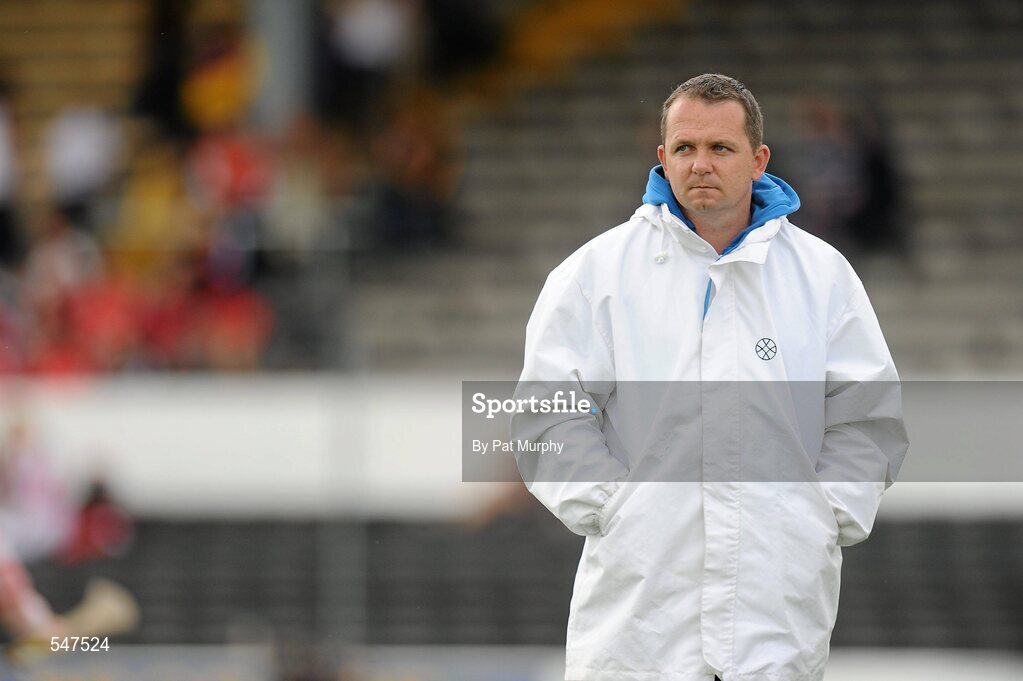 13 August 2011; Waterford hurling manager Davy Fitzgerald who was an umpire at the game. All-Ireland Senior Camogie Championship Semi-Final in association with RTE Sport, Cork v Wexford, Nowlan Park, Kilkenny. Picture credit: Pat Murphy / SPORTSFILE