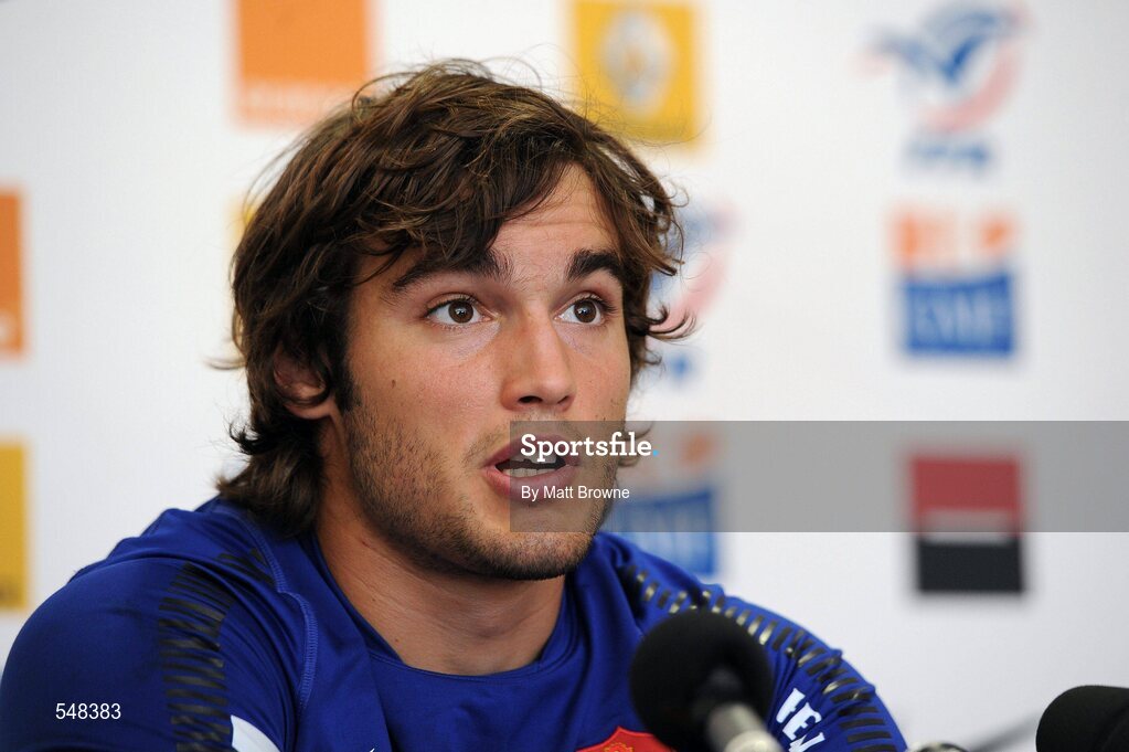 17 August 2011; France's Alexis Palisson during a press conference ahead of his side's Rugby World Cup warm-up game against Ireland on Saturday. France Rugby Squad Press Conference, Johnstown House Hotel, Enfield, Co. Meath. Picture credit: Matt Browne / SPORTSFILE
