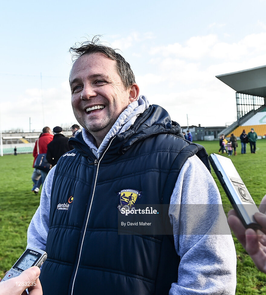 12 March 2017; Wexford manager Davy Fitzgerald celebrates at the end of the Allianz Hurling League Division 1B Round 4 match between Offaly and Wexford at O’Connor Park in Tullamore, Co. Offaly. Photo by David Maher/Sportsfile