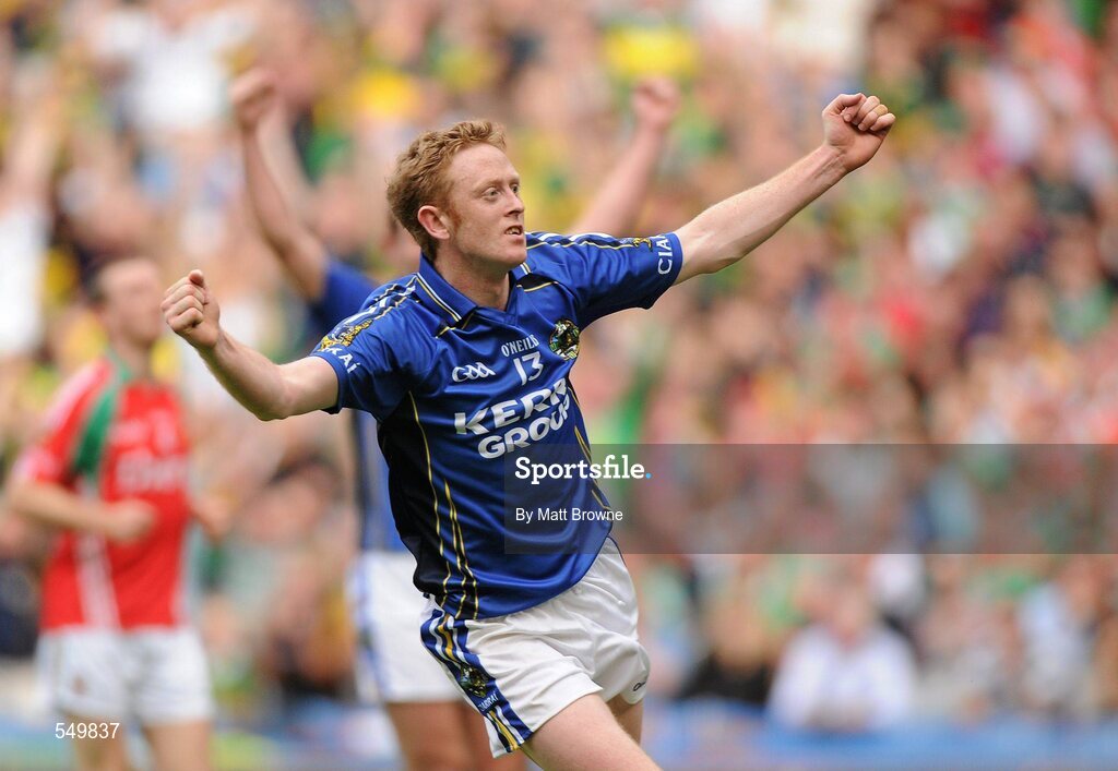 21 August 2011; Colm Cooper, Kerry, celebrates after scoring his side's first goal. GAA Football All-Ireland Senior Championship Semi-Final, Mayo v Kerry, Croke Park, Dublin. Picture credit: Matt Browne / SPORTSFILE