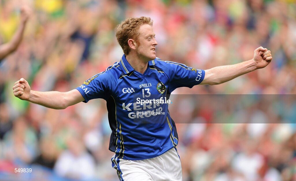 21 August 2011; Colm Cooper, Kerry, celebrates after scoring his side's first goal. GAA Football All-Ireland Senior Championship Semi-Final, Mayo v Kerry, Croke Park, Dublin. Picture credit: Matt Browne / SPORTSFILE
