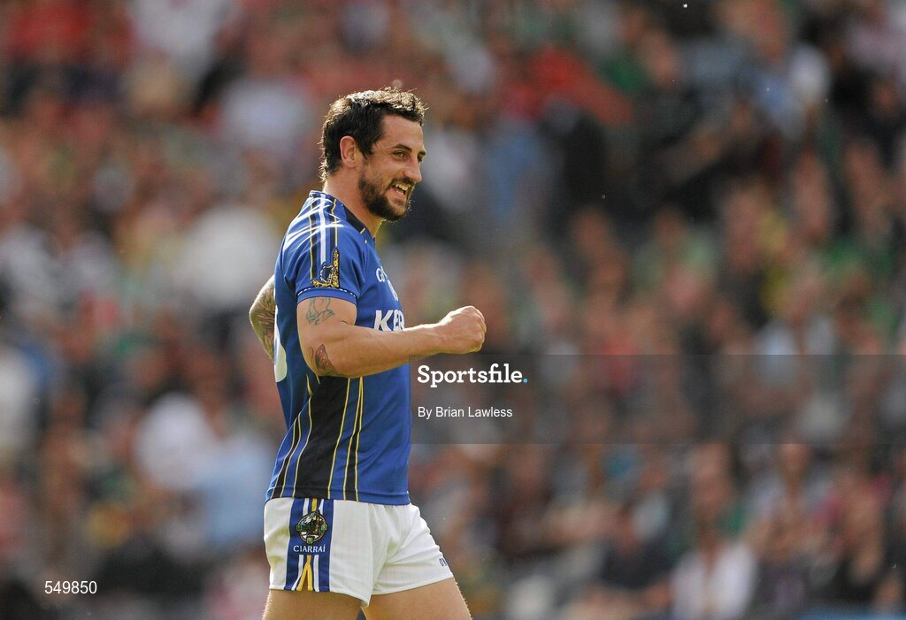 21 August 2011; Paul Galvin, Kerry, celebrates after scoring a late point. GAA Football All-Ireland Senior Championship Semi-Final, Mayo v Kerry, Croke Park, Dublin. Picture credit: Brian Lawless / SPORTSFILE