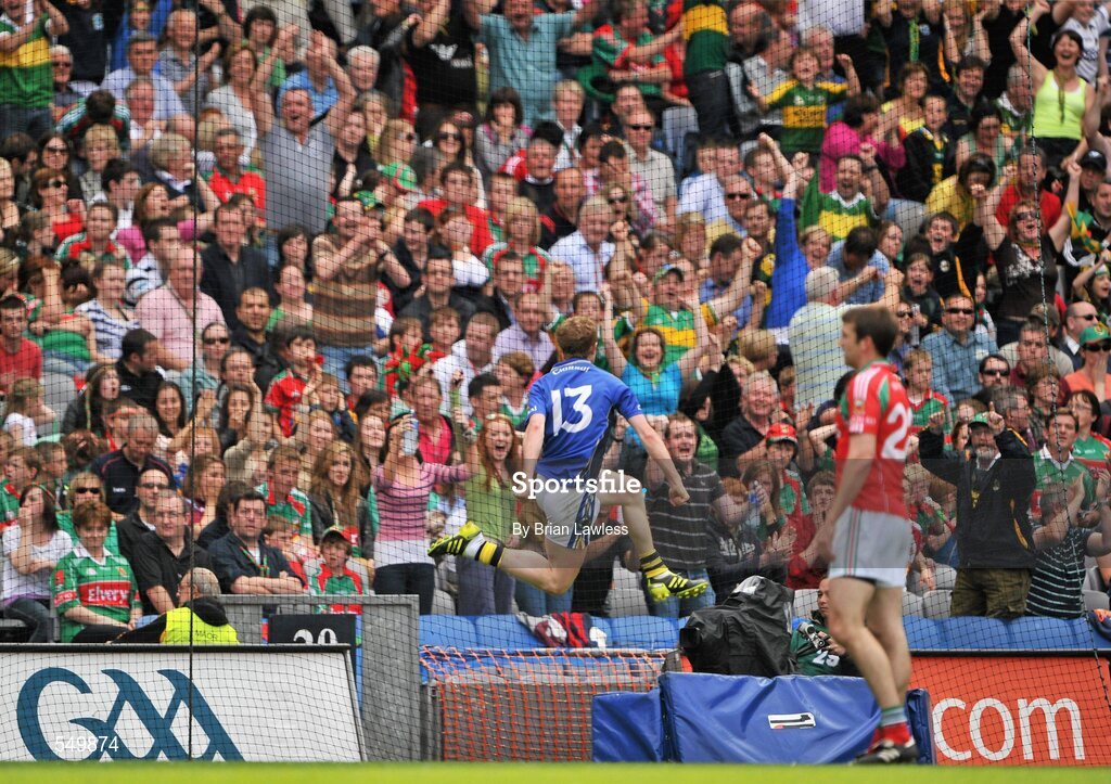 21 August 2011; Kerry's Colm Cooper celebrates after scoring his side's only goal. GAA Football All-Ireland Senior Championship Semi-Final, Mayo v Kerry, Croke Park, Dublin. Picture credit: Brian Lawless / SPORTSFILE