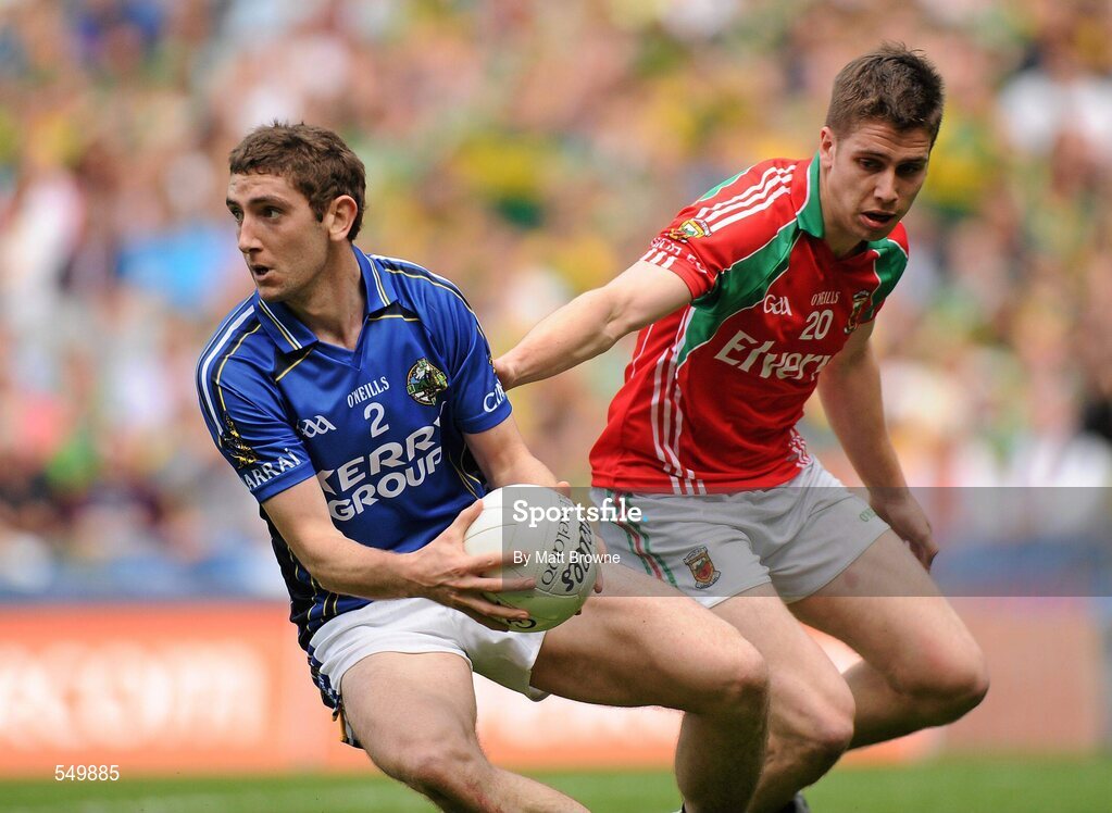 21 August 2011; Killian Young, Kerry, in action against Lee Keegan, Mayo. GAA Football All-Ireland Senior Championship Semi-Final, Mayo v Kerry, Croke Park, Dublin. Picture credit: Matt Browne / SPORTSFILE