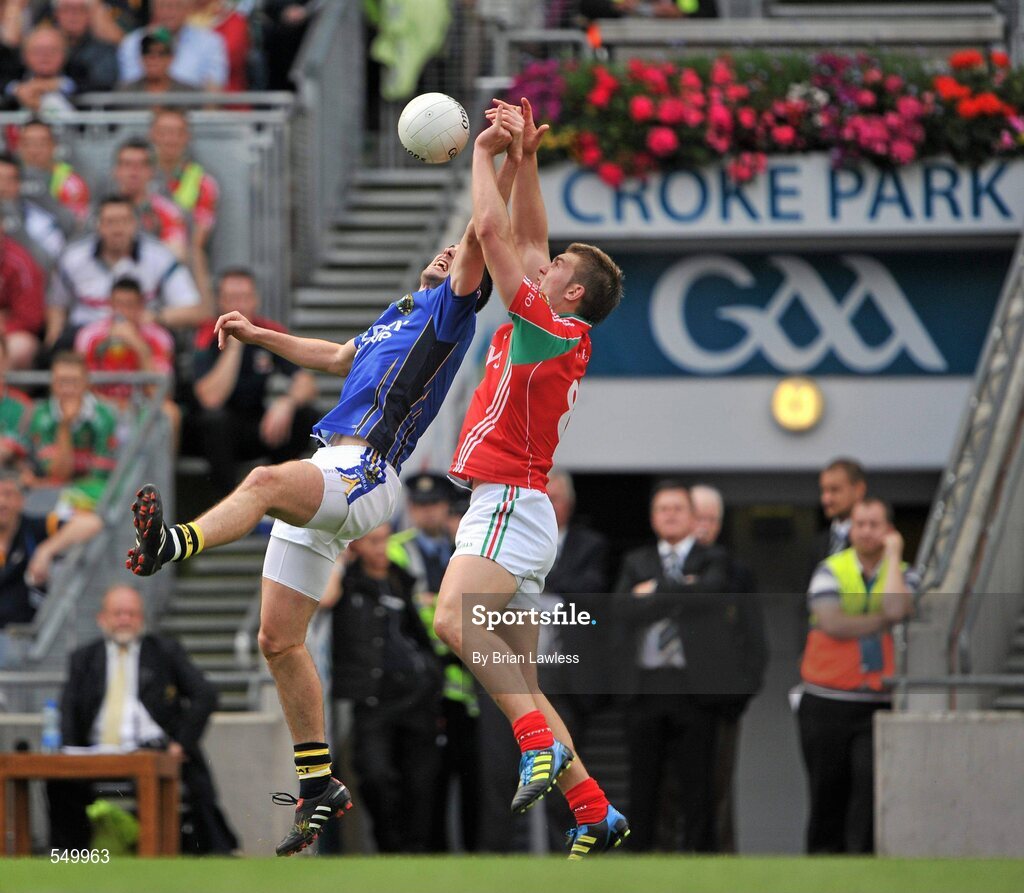 21 August 2011; Anthony Maher, Kerry, in action against Aidan O'Shea, Mayo. GAA Football All-Ireland Senior Championship Semi-Final, Mayo v Kerry, Croke Park, Dublin. Picture credit: Brian Lawless / SPORTSFILE