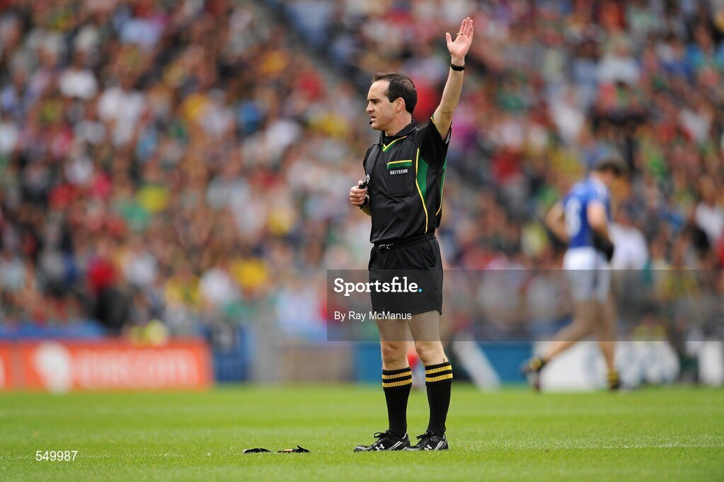 21 August 2011; Referee David Coldrick. GAA Football All-Ireland Senior Championship Semi-Final, Mayo v Kerry, Croke Park, Dublin. Picture credit: Ray McManus / SPORTSFILE