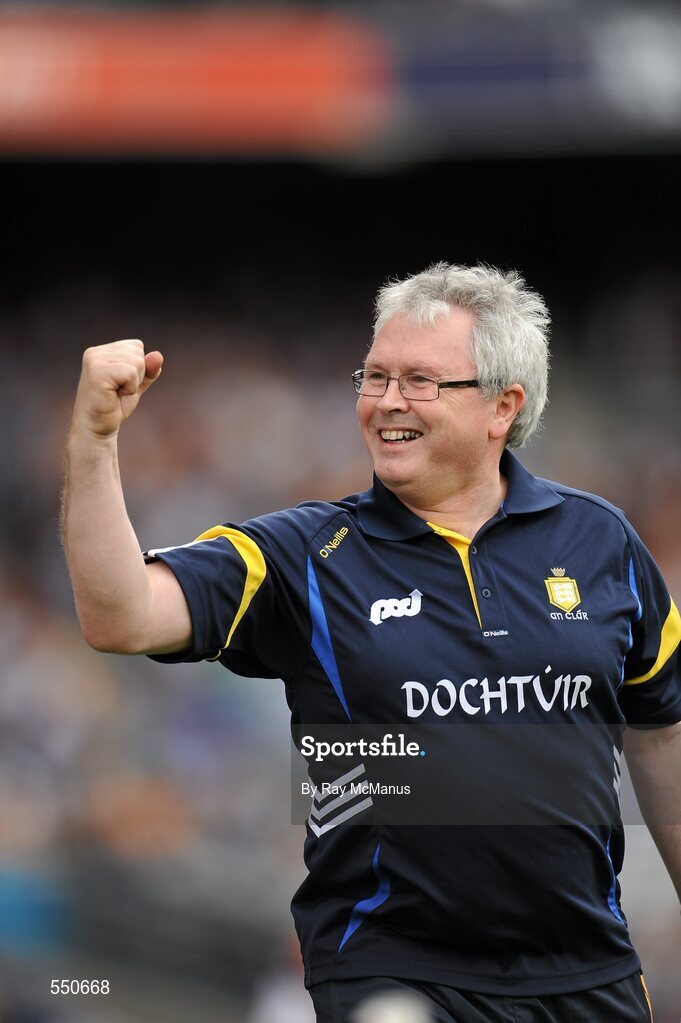 7 August 2011; Dr Padraig Quinn, Clare team doctor, celebrates a late score. GAA Hurling All-Ireland Minor Championship Semi-Final, Clare v Galway, Croke Park, Dublin. Picture credit: Ray McManus / SPORTSFILE