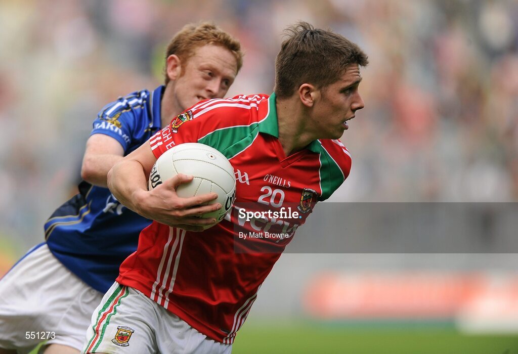 21 August 2011; Lee Keegan, Mayo, in action against Colm Cooper, Kerry. GAA Football All-Ireland Senior Championship Semi-Final, Mayo v Kerry, Croke Park, Dublin. Picture credit: Matt Browne / SPORTSFILE
