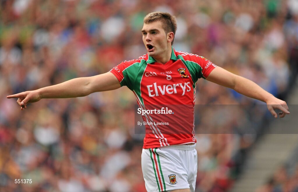 21 August 2011; Aidan O'Shea, Mayo. GAA Football All-Ireland Senior Championship Semi-Final, Mayo v Kerry, Croke Park, Dublin. Picture credit: Brian Lawless / SPORTSFILE