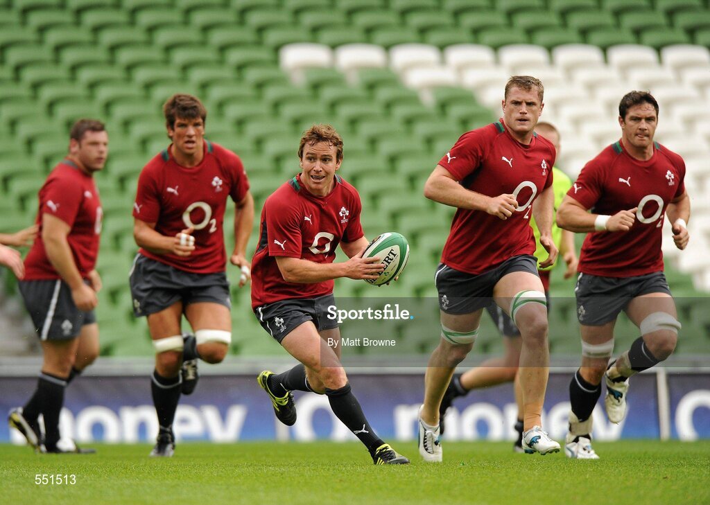 25 August 2011; Ireland's Eoin Reddan in action during a team training session ahead of their Rugby World Cup warm-up game against England on Saturday. O2 Ireland Rugby Team Training Session, Aviva Stadium, Lansdowne Road, Dublin. Picture credit: Matt Browne / SPORTSFILE