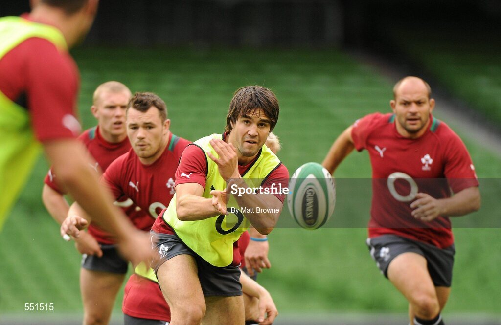 25 August 2011; Ireland's Conor Murray in action during a team training session ahead of their Rugby World Cup warm-up game against England on Saturday. O2 Ireland Rugby Team Training Session, Aviva Stadium, Lansdowne Road, Dublin. Picture credit: Matt Browne / SPORTSFILE
