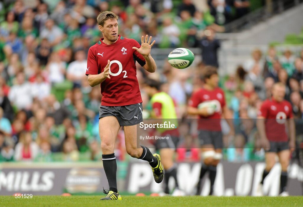 25 August 2011; Ireland's Ronan O'Gara in action during a team training session ahead of their Rugby World Cup warm-up game against England on Saturday. O2 Ireland Rugby Team Training Session, Aviva Stadium, Lansdowne Road, Dublin. Picture credit: Matt Browne / SPORTSFILE