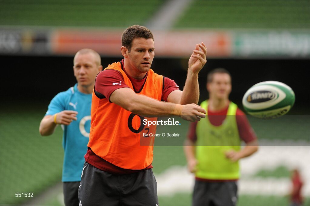 25 August 2011; Ireland's Fergus McFadden in action during a team training session ahead of their Rugby World Cup warm-up game against England on Saturday. O2 Ireland Rugby Team Training Session, Aviva Stadium, Lansdowne Road, Dublin. Picture credit: Conor O Beolain / SPORTSFILE