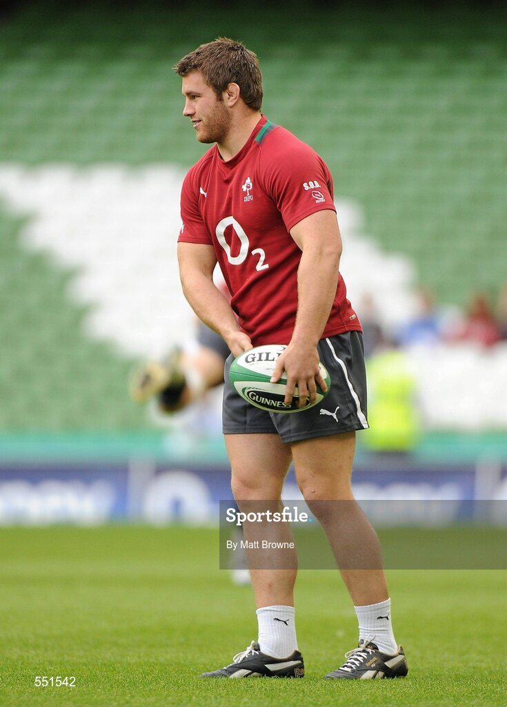25 August 2011; Ireland's Sean O'Brien during a team training session ahead of their Rugby World Cup warm-up game against England on Saturday. O2 Ireland Rugby Team Training Session, Aviva Stadium, Lansdowne Road, Dublin. Picture credit: Matt Browne / SPORTSFILE