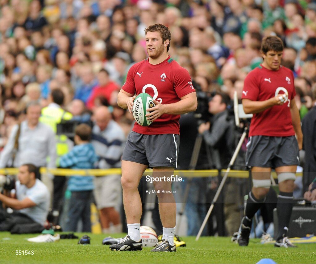 25 August 2011; Ireland's Sean O'Brien during a team training session ahead of their Rugby World Cup warm-up game against England on Saturday. O2 Ireland Rugby Team Training Session, Aviva Stadium, Lansdowne Road, Dublin. Picture credit: Matt Browne / SPORTSFILE
