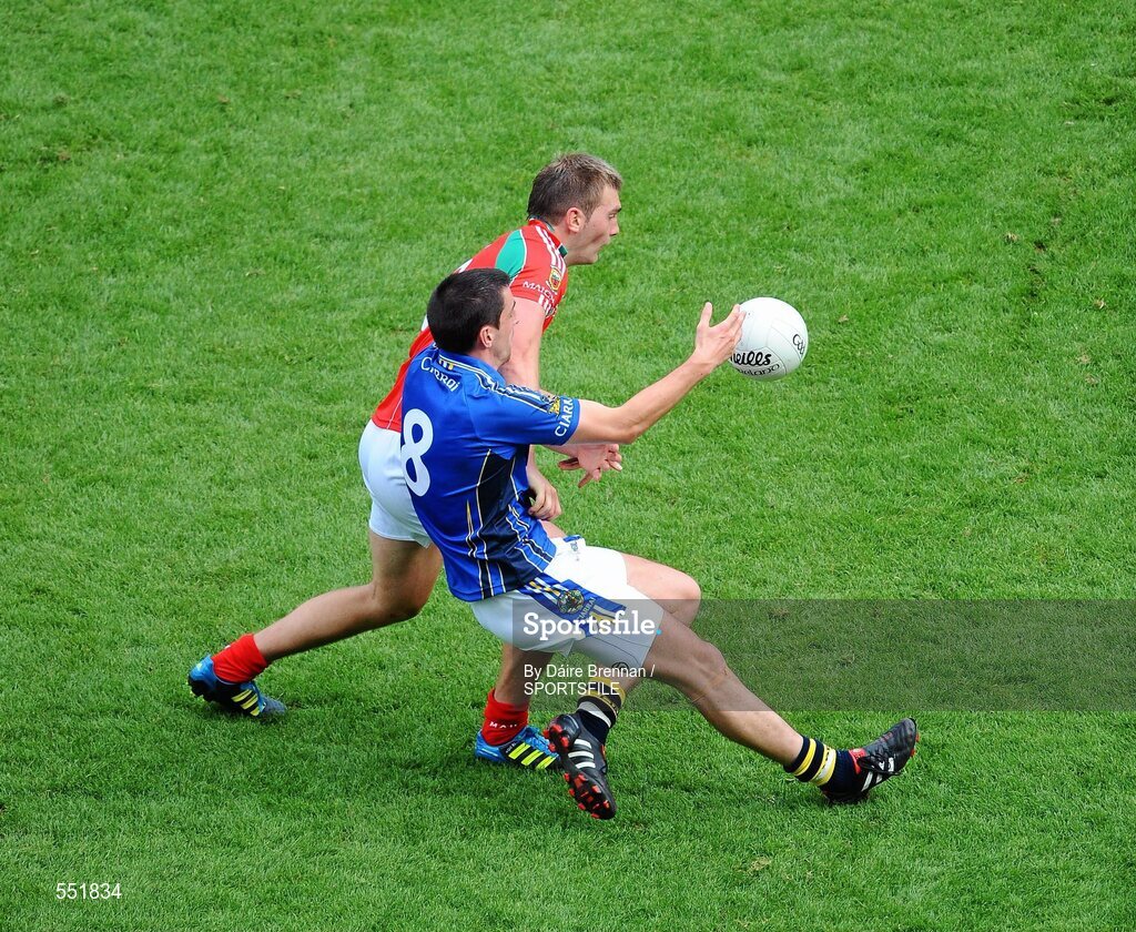 21 August 2011; Aidan O'Shea, Mayo, in action against Anthony Maher, Kerry. GAA Football All-Ireland Senior Championship Semi-Final, Mayo v Kerry, Croke Park, Dublin. Picture credit: Dáire Brennan / SPORTSFILE