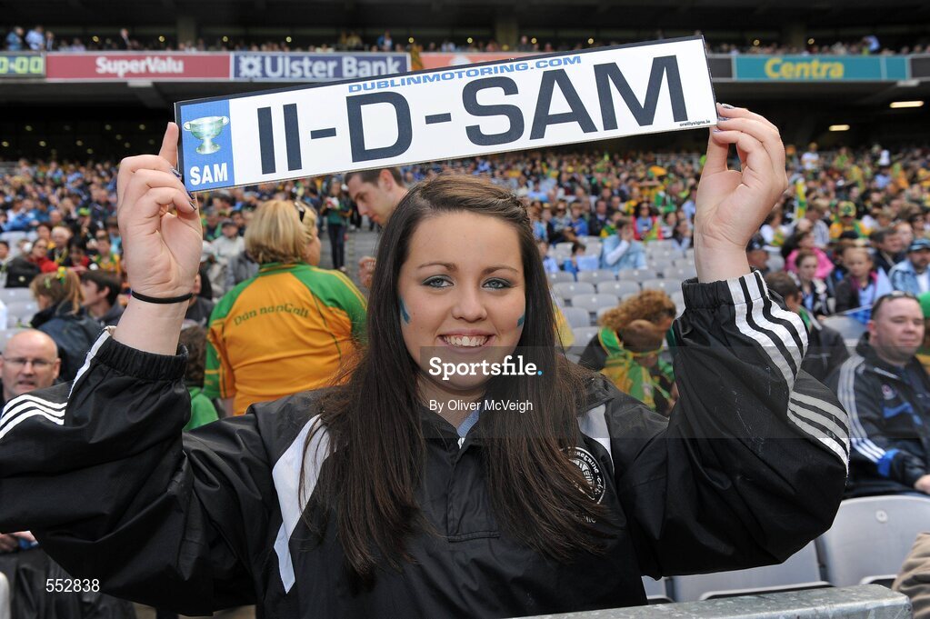 28 August 2010; Katie Reilly, from Blanchardstown, Dublin, at the game. Supporters at the Donegal V Dublin, GAA Football All-Ireland Championship Semi-Finals, Croke Park, Dublin. Picture credit: Oliver McVeigh / SPORTSFILE