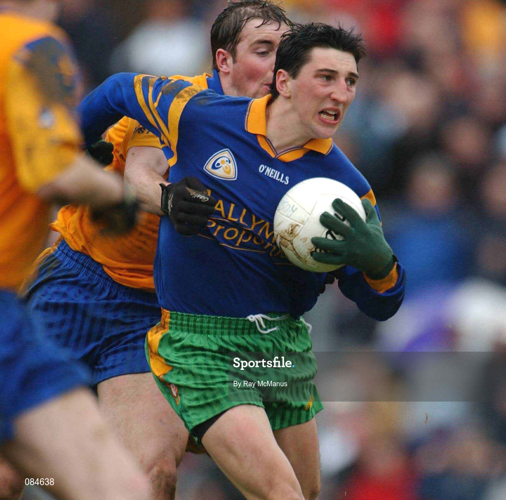 31 March 2002; Michael Hegarty of Donegal during the Allianz Football League Division 1A Round 7 match between Roscommon and Donegal at Dr Hyde Park in Roscommon. Please note Donegal wore the Roscommon  away strip due to a clash of jerseys. Photo by Ray McManus/Sportsfile