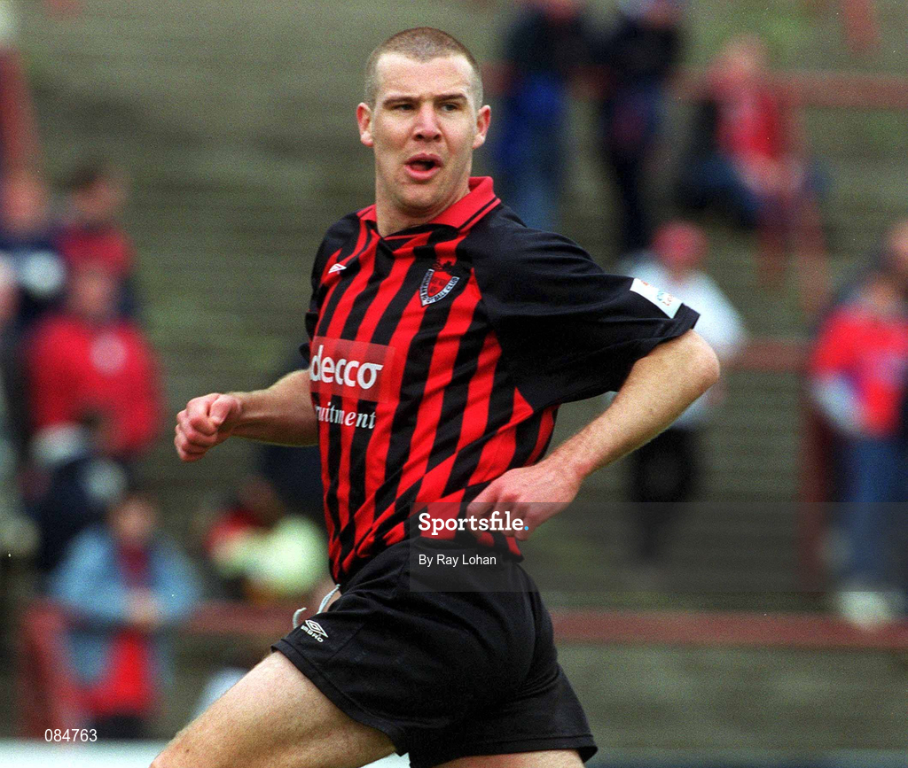 31 March 2002; Paul Caffrey of Bohemians during the eircom League Premier Division match between Bohemians and Shelbourne at Dalymount Park in Dublin. Photo by Ray Lohan/Sportsfile