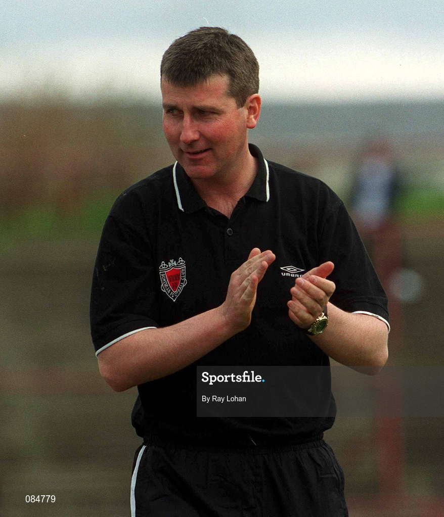 31 March 2002; Bohemians manager Stephen Kenny during the eircom League Premier Division match between Bohemians and Shelbourne at Dalymount Park in Dublin. Photo by Ray Lohan/Sportsfile