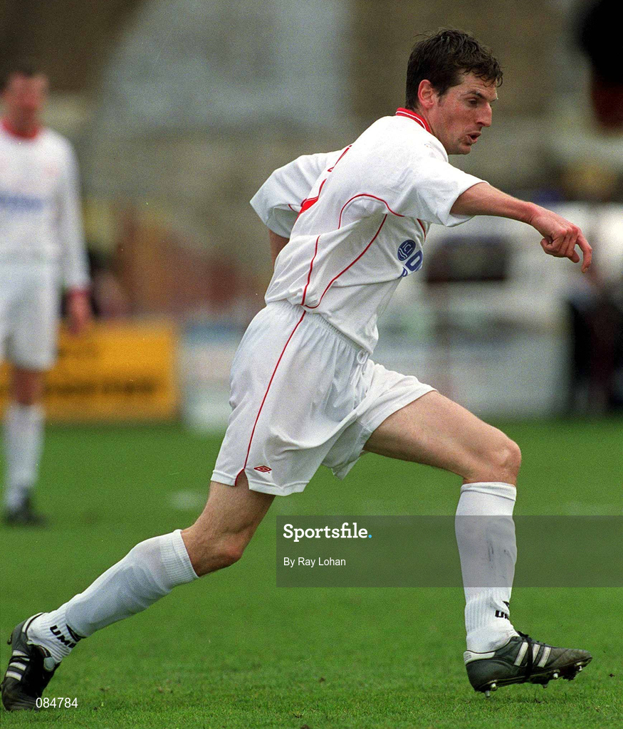 31 March 2002; Jim Crawford of Shelbourne during the eircom League Premier Division match between Bohemians and Shelbourne at Dalymount Park in Dublin. Photo by Ray Lohan/Sportsfile