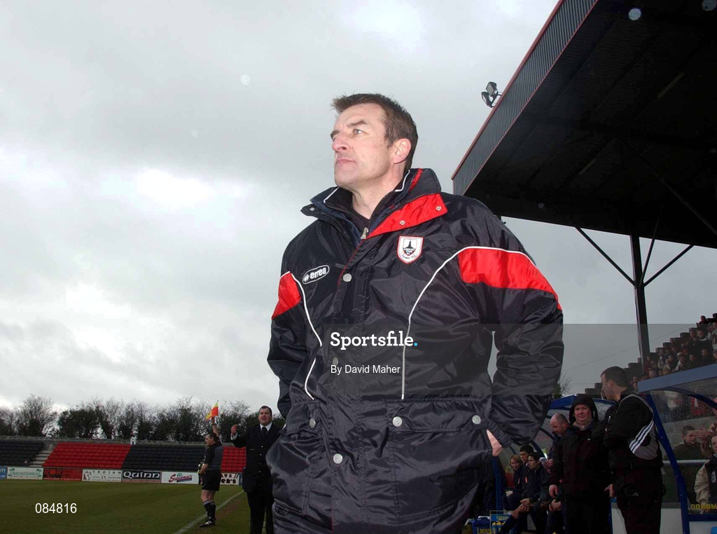 31 March 2002; Longford Town Martin Lawlor during the eircom League Premier Division match between Longford Town and St Patrtick's Athletic at Flancare Park in Longford. Photo by David Maher/Sportsfile