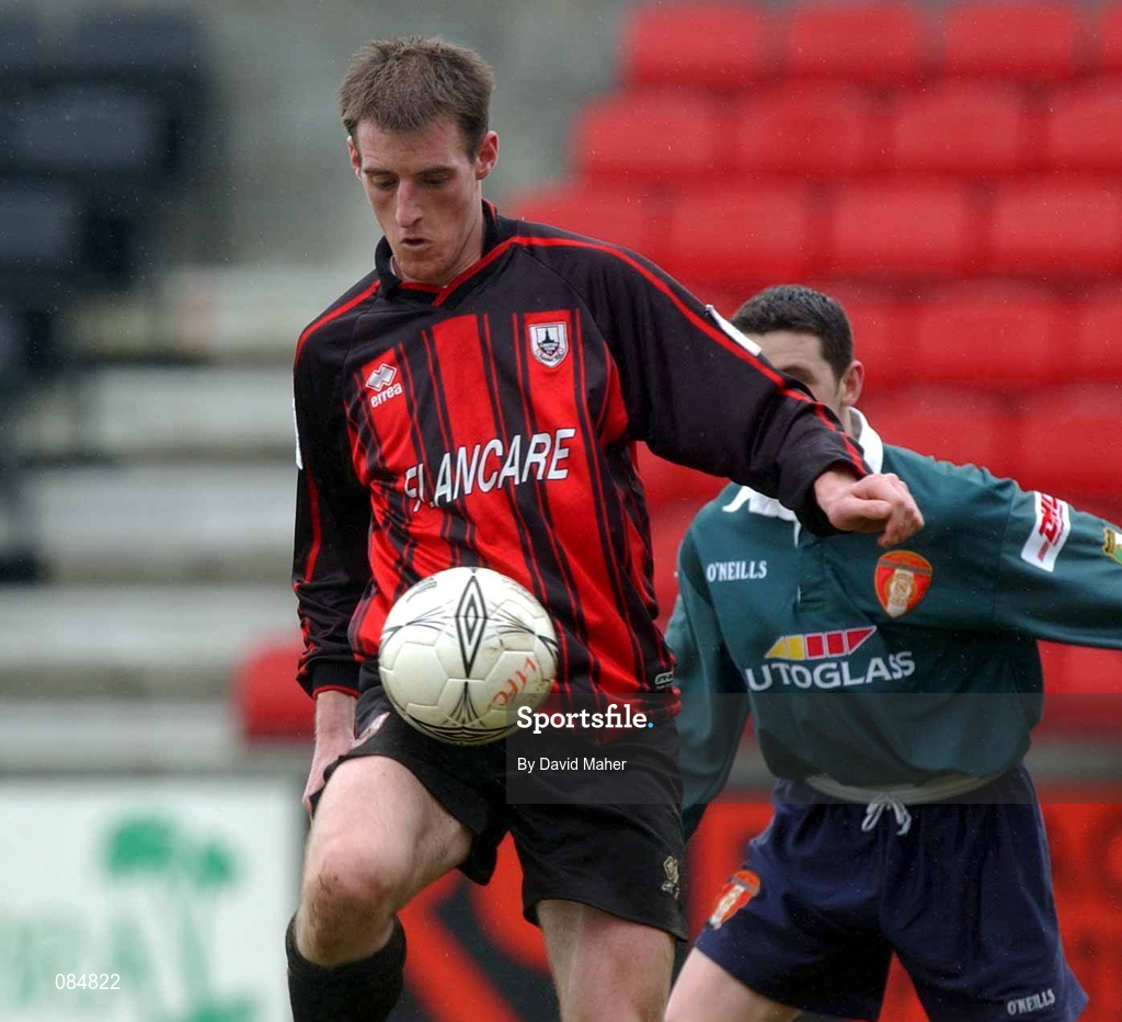 31 March 2002; Fergal Coleman of Longford Town during the eircom League Premier Division match between Longford Town and St Patrtick's Athletic at Flancare Park in Longford. Photo by David Maher/Sportsfile