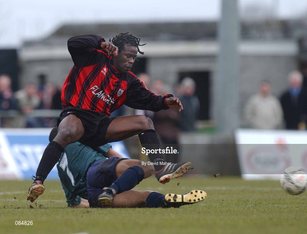 31 March 2002; Eric Levine of Longford Town during the eircom League Premier Division match between Longford Town and St Patrtick's Athletic at Flancare Park in Longford. Photo by David Maher/Sportsfile