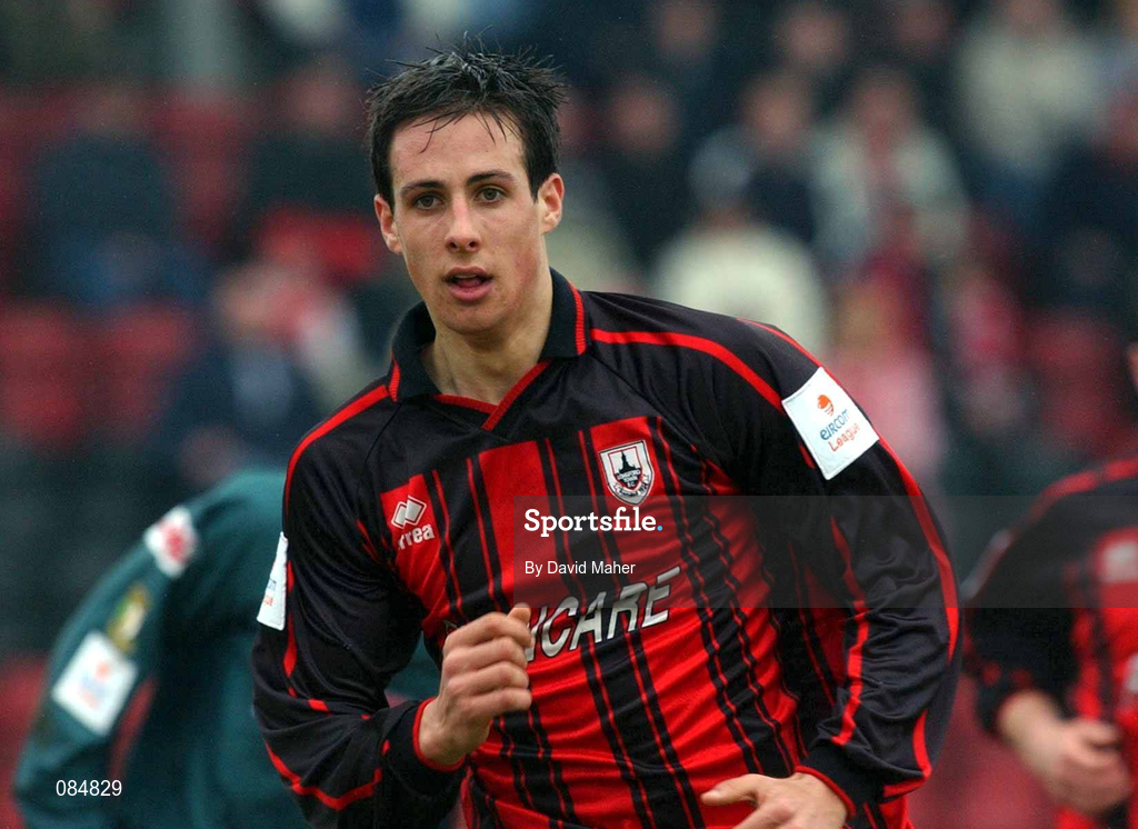 31 March 2002; Stuart Holt of Longford Town during the eircom League Premier Division match between Longford Town and St Patrtick's Athletic at Flancare Park in Longford. Photo by David Maher/Sportsfile