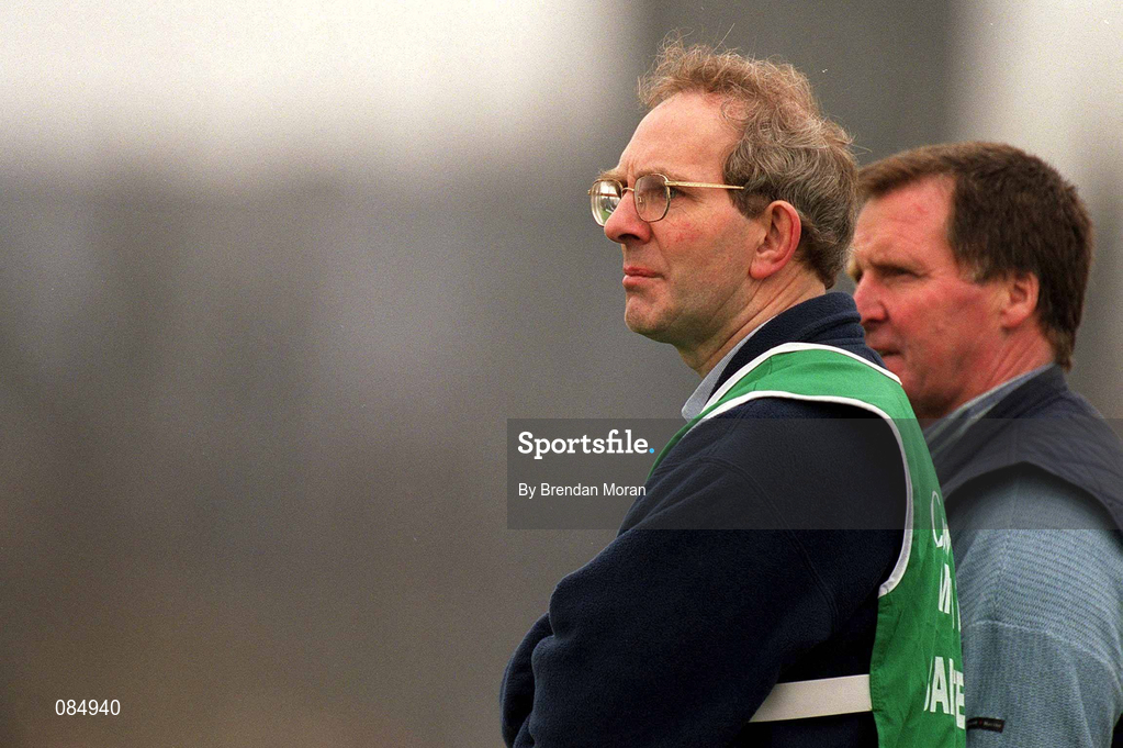 30 March 2002; Offaly manager Fr Tom Fogarty during the Allianz National Hurling League Division 1B Round 1 match between Offaly and Tipperary in St Brendan's Park in Birr, Offaly. Photo by Brendan Moran/Sportsfile