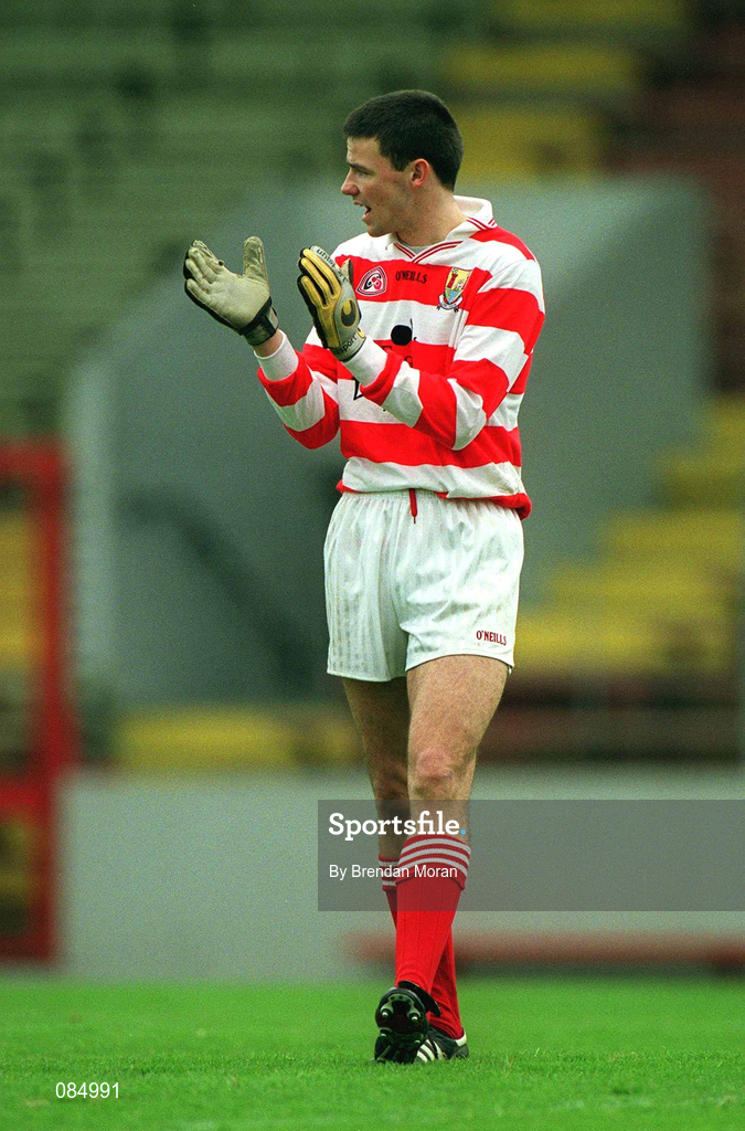 31 March 2002; Cork goalkeeper Alan Quirke during the Allianz Football League Division 1A Round 7 match between Cork and Tyrone at Páirc Uí Chaoimh in Cork. Photo by Brendan Moran/Sportsfile