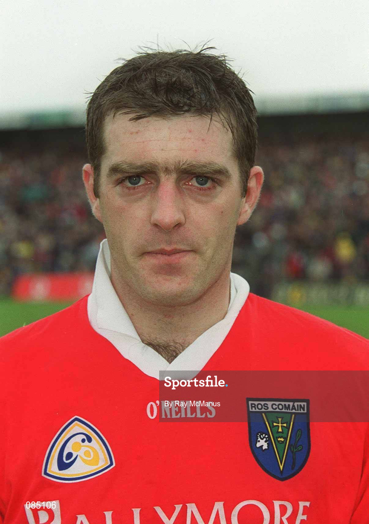31 March 2002; Derek Thompson of Roscommon before the Allianz Football League Division 1A Round 7 match between Roscommon and Donegal at Dr Hyde Park in Roscommon. Please note Donegal wore the Roscommon  away strip due to a clash of jerseys. Photo by Ray McManus/Sportsfile