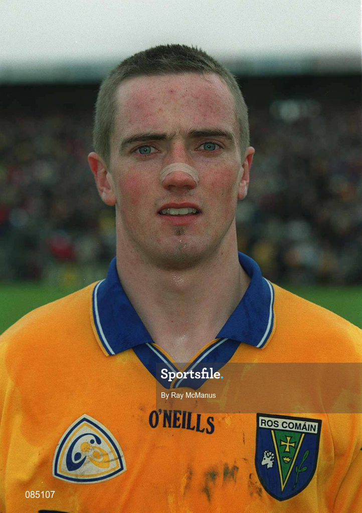 31 March 2002; Jonathan Dunning of Roscommon before the Allianz Football League Division 1A Round 7 match between Roscommon and Donegal at Dr Hyde Park in Roscommon. Please note Donegal wore the Roscommon  away strip due to a clash of jerseys. Photo by Ray McManus/Sportsfile