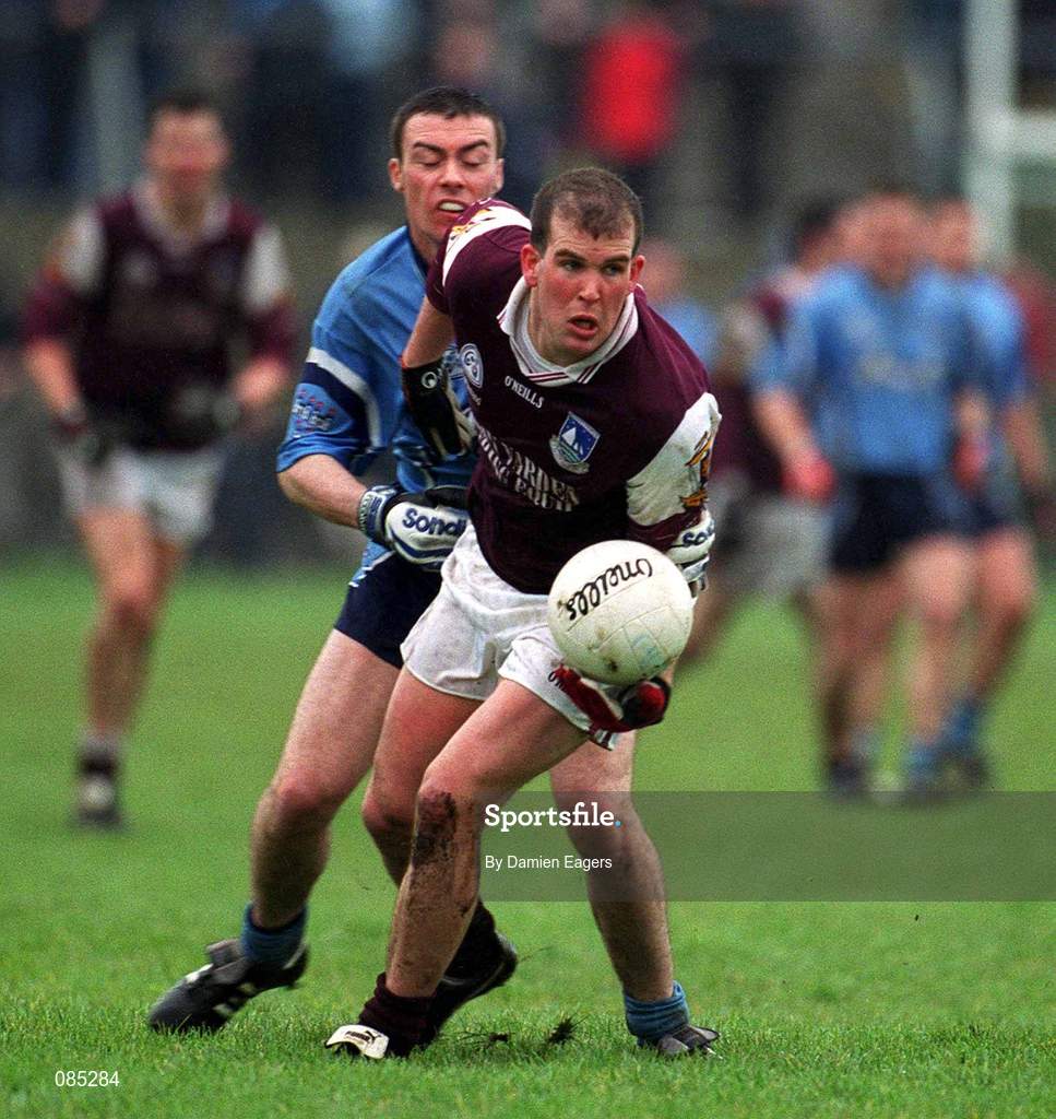 31 March 2002; Richie Fahey of Galway, in action against Ray Cosgrove of Dublin during the Allianz Football League Division 1A Round 7 match between Galway and Dublin at St Jarlath's Park in Tuam, Galway. Photo by Damien Eagers/Sportsfile