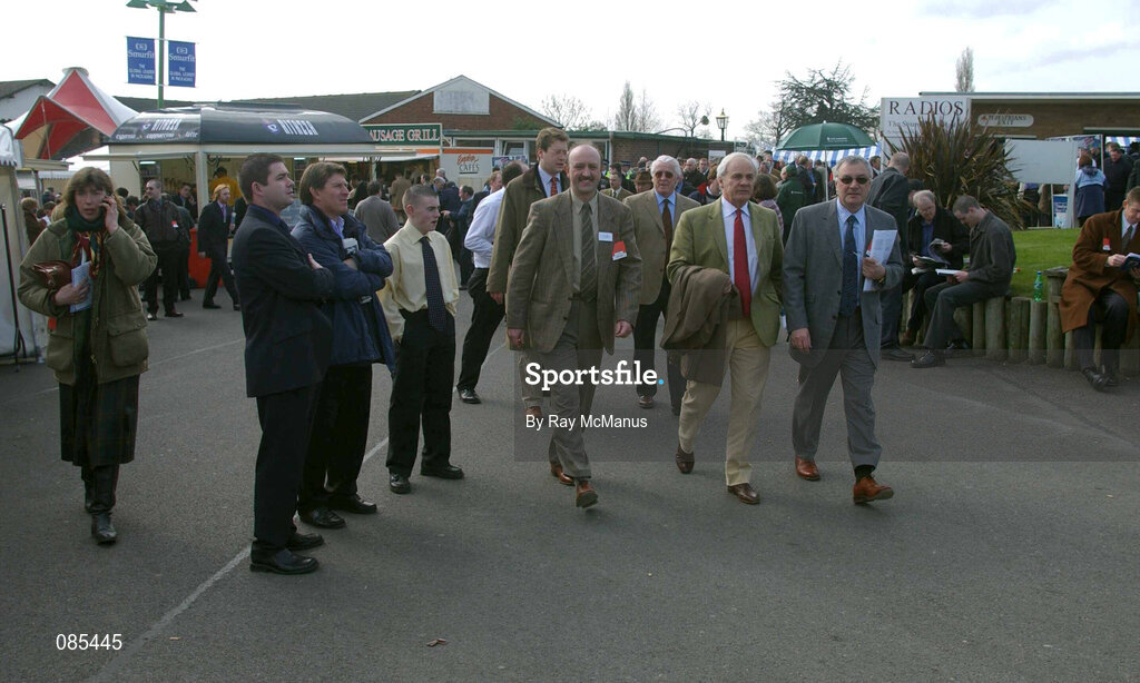 12 March 2002; Spectators during Day One of the Cheltenham Racing Festival at Prestbury Park in Cheltenham, England. Photo by Damien Eagers/Sportsfile