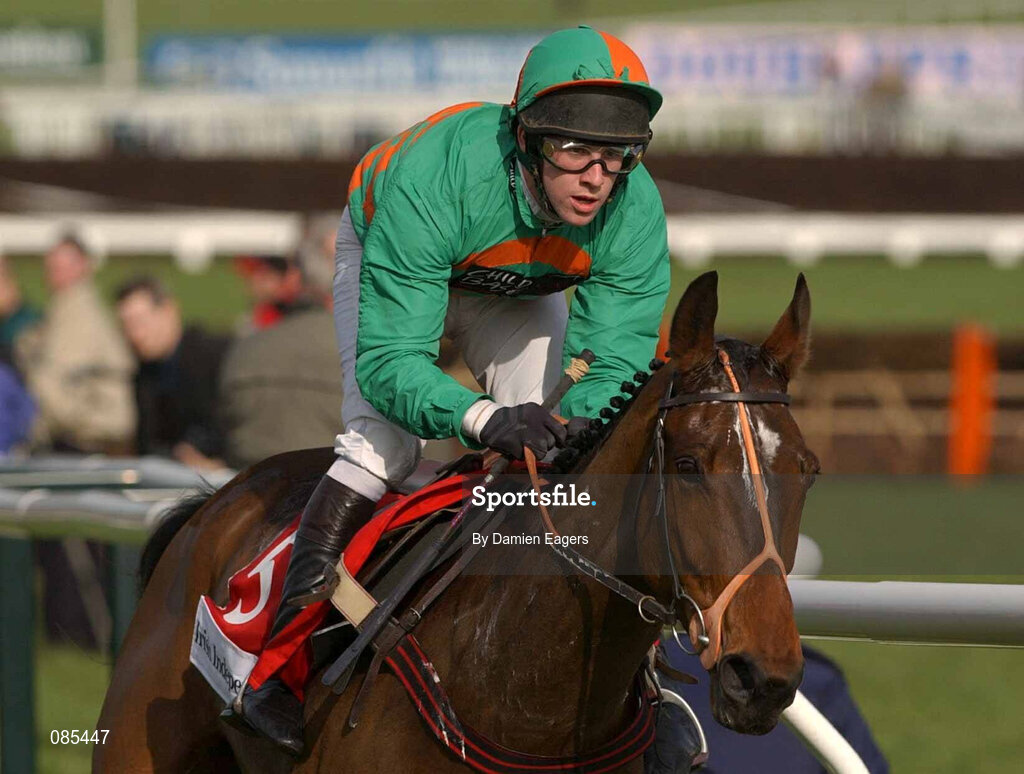 12 March 2002; IL'athou, with H Oliver up, during Day One of the Cheltenham Racing Festival at Prestbury Park in Cheltenham, England. Photo by Damien Eagers/Sportsfile