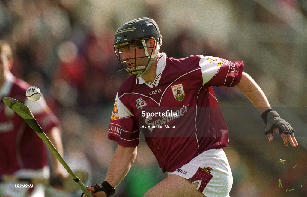 14 April 2002; Cathal Moore of Galway during the Allianz National Hurling League Quarter-Final match between Galway and Tipperary at Semple Stadium in Thurles, Tipperary. Photo by Brendan Moran/Sportsfile