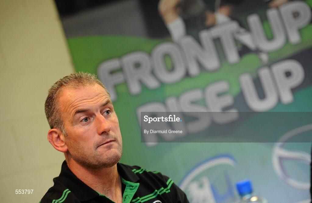30 August 2011; Connacht head coach Eric Elwood during a press conference to announce Gavin Duffy as their new captain. Connacht Rugby Press Conference, The Sportsground, College Road, Galway. Picture credit: Diarmuid Greene / SPORTSFILE