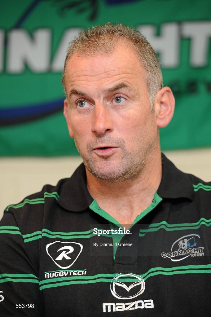 30 August 2011; Connacht head coach Eric Elwood during a press conference to announce Gavin Duffy as their new captain. Connacht Rugby Press Conference, The Sportsground, College Road, Galway. Picture credit: Diarmuid Greene / SPORTSFILE