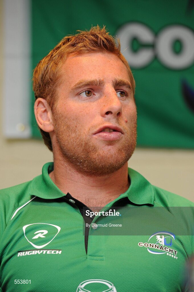 30 August 2011; Connacht captain Gavin Duffy speaking during a press conference to introduce him as their new captain. Connacht Rugby Press Conference, The Sportsground, College Road, Galway. Picture credit: Diarmuid Greene / SPORTSFILE