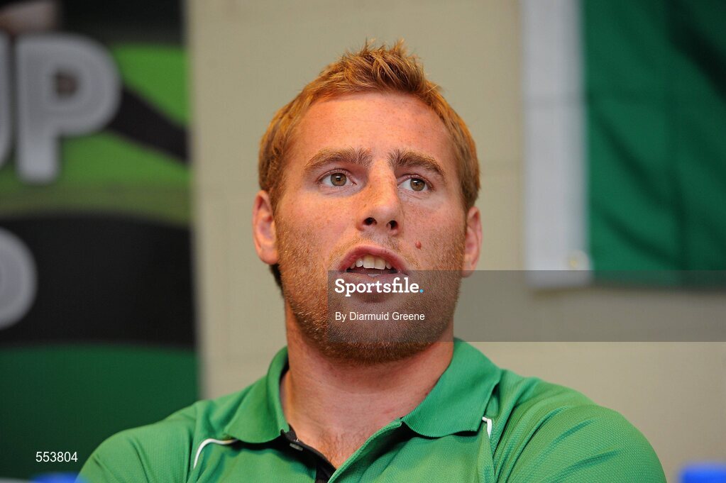 30 August 2011; Connacht captain Gavin Duffy speaking during a press conference to introduce him as their new captain. Connacht Rugby Press Conference, The Sportsground, College Road, Galway. Picture credit: Diarmuid Greene / SPORTSFILE