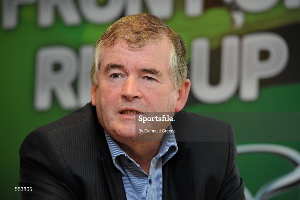 30 August 2011; Connacht CEO Gerry Kelly speaking during a press conference to announce Gavin Duffy as their new captain. Connacht Rugby Press Conference, The Sportsground, College Road, Galway. Picture credit: Diarmuid Greene / SPORTSFILE