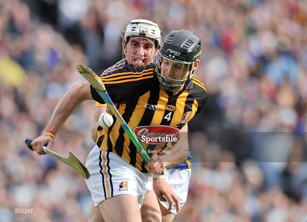 4 September 2011; Jackie Tyrrell, Kilkenny, in action against Patrick Maher, Tipperary. GAA Hurling All-Ireland Senior Championship Final, Kilkenny v Tipperary, Croke Park, Dublin. Picture credit: Barry Cregg / SPORTSFILE