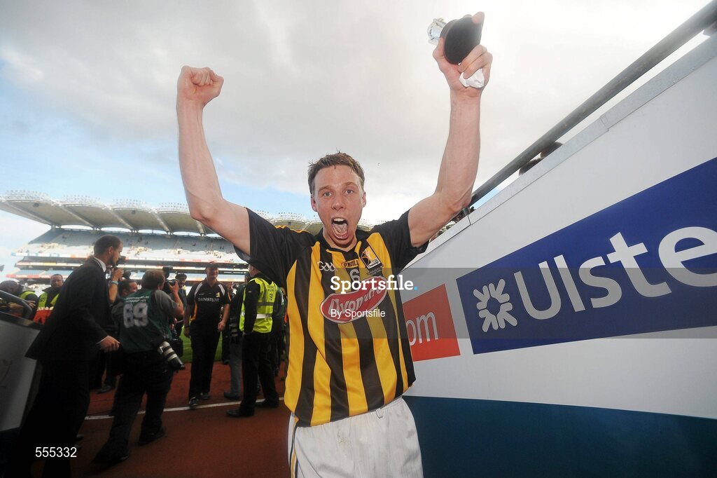 4 September 2011; Kilkenny captain Brian Hogan celebrates after the game. GAA Hurling All-Ireland Senior Championship Final, Kilkenny v Tipperary, Croke Park, Dublin. Photo by Sportsfile