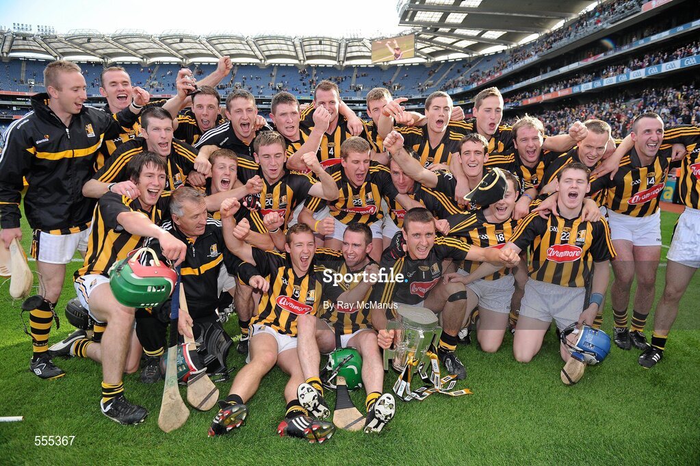 4 September 2011; The Kilkenny team celebrate with the Liam MacCarthy Cup. GAA Hurling All-Ireland Senior Championship Final, Kilkenny v Tipperary, Croke Park, Dublin. Picture credit: Ray McManus / SPORTSFILE