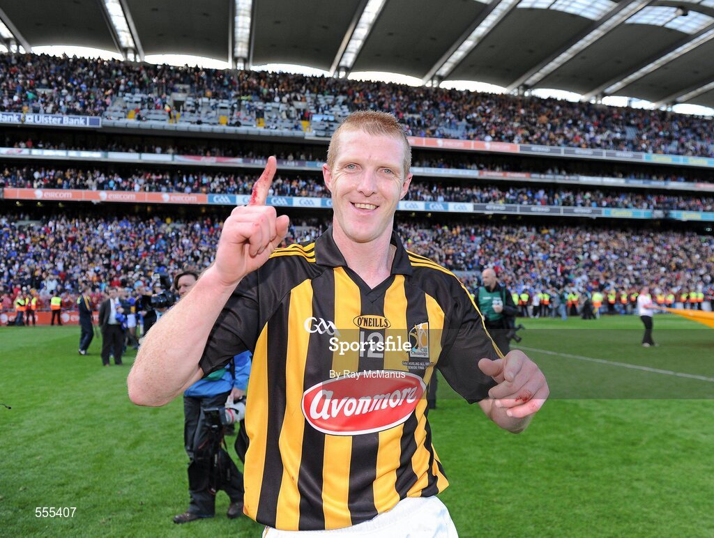 4 September 2011; Kilkenny's Henry Shefflin celebrates winning his eight All Ireland medal.  GAA Hurling All-Ireland Senior Championship Final, Kilkenny v Tipperary, Croke Park, Dublin. Picture credit: Ray McManus / SPORTSFILE