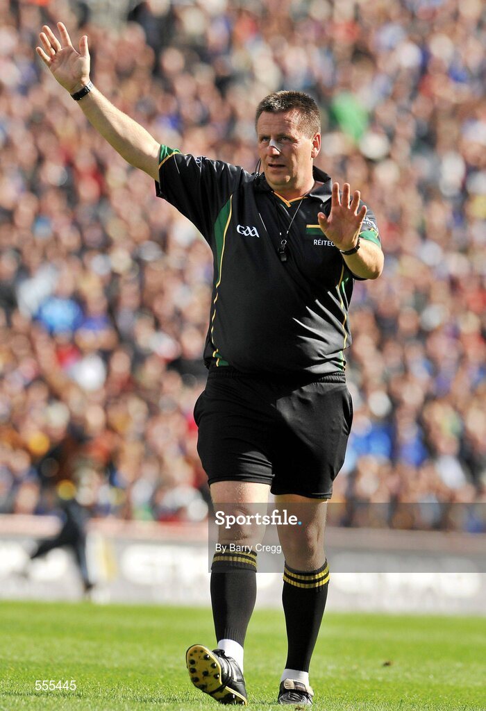 4 September 2011; Referee Brian Gavin during the game. GAA Hurling All-Ireland Senior Championship Final, Kilkenny v Tipperary, Croke Park, Dublin. Picture credit: Barry Cregg / SPORTSFILE