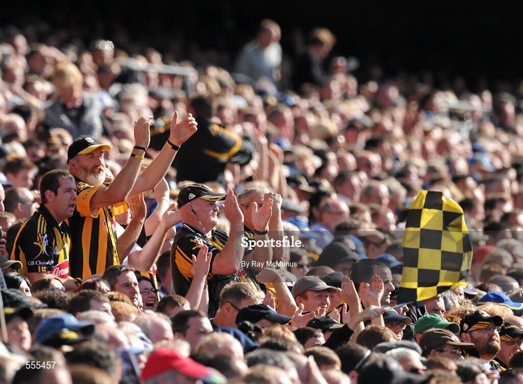 4 September 2011; Kilkenny supporters, in the Cusack Stand, at the GAA Hurling All-Ireland Championship Finals, Croke Park, Dublin. Picture credit: Ray McManus / SPORTSFILE